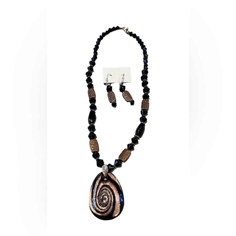 Artisan Crafted Murano Glass Necklace & Earring Set